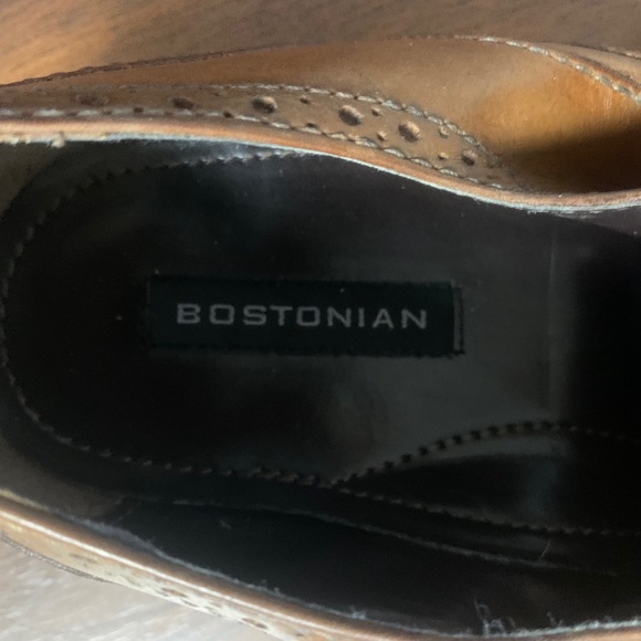 COGNAC BOSTONIANS WINGTIP SHOES - Picture 8 of 9